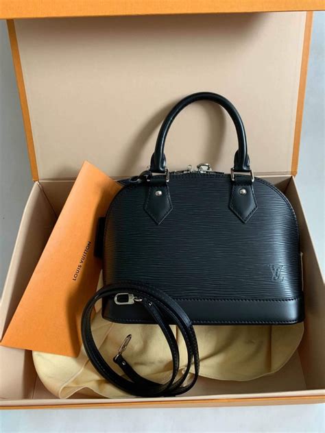 louis vuitton black epi alma pm|alma bb price.